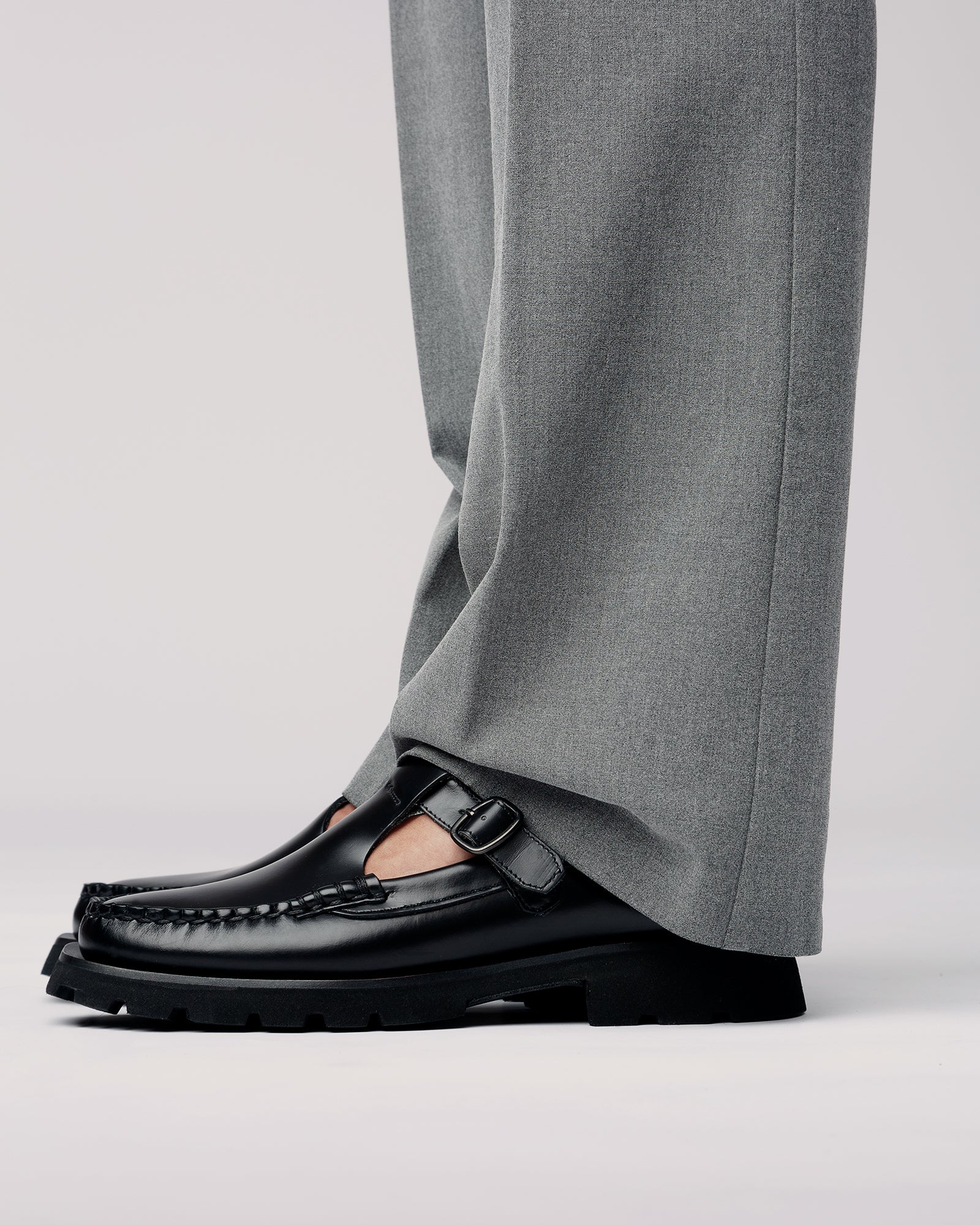 ALBER SPORT - Men's Tread Sole T-Bar Loafer - Image 6